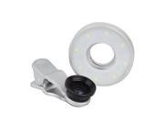 Universal Clip on 3 Brightness Levels Selfie Fill in Light Fisheye Macro Lens Wide angle Lens Kit for IOS Android Phone