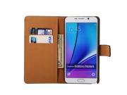 Wallet Case for Samsung Galaxy Note 5 Magnetic Flip Genuine Leather Case with Photo Frame Card Holder Smart Stand Cover