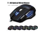 ZELOTES T 80 Professional Wired Gaming Mouse 7200DPI LED Optical 7 Buttons USB Gamer Computer Mouse Mice Cable Mouse High Quality