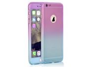 New 360 Degree Gradient Hybrid Full Body Protective Plastic Case for Apple iPhone 7 Phone Pouch with Tempered Glass