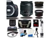 Canon Rebel T5i 700D Digital SLR Camera 3 Lens Bundle Kit 18 55 IS 16GB Card Reader Case New
