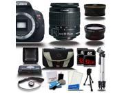 Canon Rebel T5i 700D Digital SLR Camera 3 Lens Bundle Kit 18 55 IS 64GB Card Reader Case New