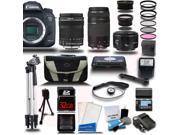 Canon EOS 7D Mark II DSLR Camera with 18 135mm 75 300 50mm Lens Camera Bundle 32GB
