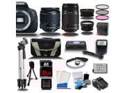 Canon Rebel T5i 700D 18 55 55 250 4 Lens Kit 32GB Reader Flash Battery Tripod Kit More