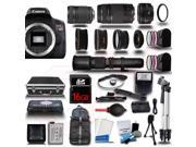 Canon Rebel T6I 18 135mm STM 75 300mm 50mm 5 Lens Kit 16GB 2 Cases Flash Case More