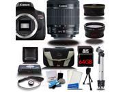 Canon Rebel T6I 700D Digital SLR Camera 18 55mm 3 Lens Kit Bundle 64GB Reader Case NEW