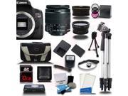 Canon Rebel T6I 700D 18 55mm 3 Lens Kit 32GB Card Reader Flash Case More NEW