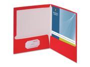 Business Source Two Pocket Folders with Business Card Holder