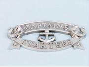 Chrome Captain's Quarters Sign 9"