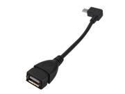 Micro USB 90? Host Cable Male to USB Female OTG Adapter Cable for Smartphone Samsung Galaxy S II HTC ONE PC Tablet Android