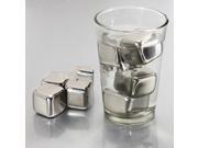 1pcs Stainless Steel Ice Cubes Glacier Rocks Neat Drink Whiskey Stones