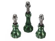 New 3PCS Green CNC Aluminum Stainless Thumb Knob Bolts Nut Screw Kit Set for Gopro HD Hero 2 and Hero 3