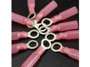 10 Pcs Red 10.5mm Ring Heat Shrink Connectors Electrical AutoTerminal Wiring Connector 0.5 1.5mm² 22 16AWG