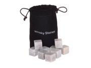 9pc New Whiskey Whisky Scotch Soapstone Cold Glacier Stone Ice Cubes Rocks Free Bag