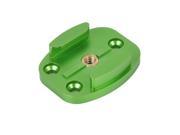 CNC Aluminum Flat Quick Release Buckle Mount Base 4 holes for GoPro Hero 2 3 3 Camera Green