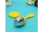 5 Colors Silicone Stainless Leaf Tea Strainer Teaspoon Infuser Ball Spice Filter