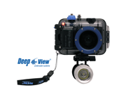 Underwater digital camera bundle : Nikon S3600 + underwater case Deepview up to 263 feet + flashlight LF 300W