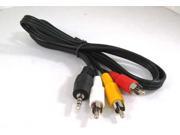 DC3.5mm to 3 RCA AV camcorder cable For TV SONY Canon J