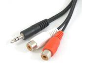 AV 3.5mm stereo Jack to 2 RCA plugs Audio M F Cable New