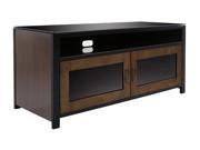 Bell O WMFC504 A V Cabinet with Cocoa Wood Finish and Matte Black Steel Frame