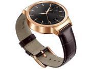 Huawei Smart Watch with Brown Leather Strip Smartwatch (Amber Gold)