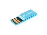 Verbatim Clip It 8GB USB Flash Drive Caribbean Blue