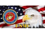 UPC 783935000009 product image for U.S. Marines Emblem, Eagle & Flag License Plate | upcitemdb.com
