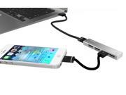Lotous? 4 Port Portable USB 3.0 Hub for Ultra Book, MacBook Air, Windows 8 Tablet PC - Space Grey