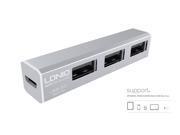 Lotous? 3 Port Portable USB 3.0 Hub for Ultra Book, MacBook Air, Windows 8 Tablet PC - Space Grey