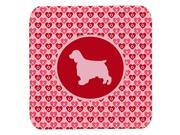 Set of 4 Welsh Springer Spaniel Valentine Hearts Foam Coasters Type: Trivets & Coasters Color: Multi-Color Color Mapping: Multi-Color Material: Polyester Style: Animal & Jungle Shape: Square Special Features: 100% Polyester Machine Washable: Yes