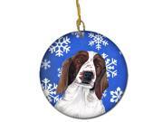 Welsh Springer Spaniel Winter Snowflakes Holiday Ceramic Ornament SC9380 Brand: Caroline's Treasures Type: Ornaments Occasion: Christmas Color: Multi-Color ColorMapping: Multi-Color Material: Ceramic Special Features: 100% Polyester Theme: Animals & Insects