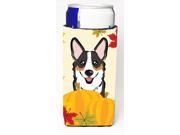 Tricolor Corgi Thanksgiving Michelob Ultra Koozies For Slim Cans Bb2061muk