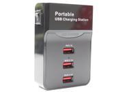 Protable 3-Port USB Digital Charging Station For Mobile/Tablet PC/Digital Camera-Black