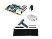 Raspberry Pi 2 Tinker Kit Raspberry Pi 2 900MHz Quad Core 1GB RAM w Frost Case Adafruit T Cobbler Unassembled 5v 11W PSU