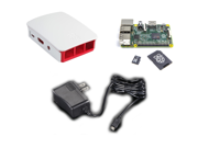 Raspberry Pi 2 Deluxe Bundle Raspberry Pi 2 SanDisk Ultra Class 10 MicroSD Card with NOOBS Official Raspberry Pi Case 5.1V 2A MicroUSB PSU