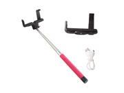 KFLY - Pink Selfie Stick Bluetooth Monopod for iPhone 6 Plus Samsung Galaxy S2 S3 S4 S5 LG Wireless Extendable 3.4FT