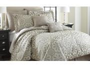 UPC 645470120133 product image for Lindsey Floral 8-piece Jacquard Comforter Set King Ivory | upcitemdb.com