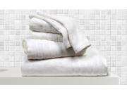 Bamboo 6 piece Towel Set White White