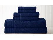 Spring Bloom QuickDry Egyptian Cotton 6 piece Towel Set Navy