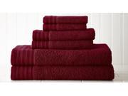 Spring Bloom QuickDry Egyptian Cotton 6 piece Towel Set Biking Red