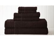 Spring Bloom QuickDry Egyptian Cotton 6 piece Towel Set Chocolate
