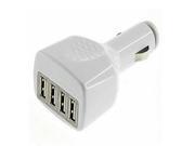Fore-port USB Car Charger for Samsung Mobile Phone and Tablet (White and Black)