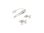 Fashion White Crystal Rectangle Cufflilnks and Tie Clip Set