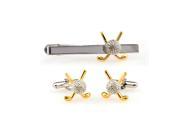 Funny Golf Shape Cufflilnks and Tie Clip Set