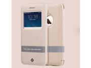 Touch Night series Cream colored PU leather Case with large window use for iPhone6 4.7inch