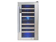 21 Bottle Dual Zone Thermoelectric Mirrored Wine Cooler