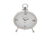 Ssteel Oval Table Clock 8 Inches Width 10 Inches Height