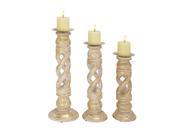 Ps Gld Cndl Hldr Set Of 3 14 Inches 17 Inches 20 Inches Height