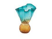 Gls Vase Blue 13 Inches Width 15 Inches Height