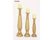 Cer Gld Cndlhldr Set Of 3 12 Inches 16 Inches 19 Inches Height